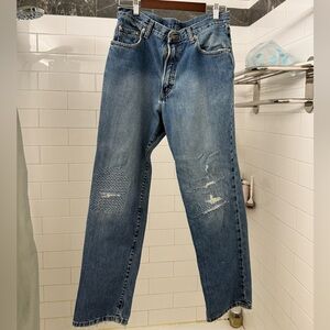 Vintage 1990s Distressed Double RL RRL 32x29 Dad Jeans High Waisted